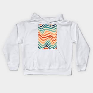 Retro 70s Waves Illusion Kids Hoodie